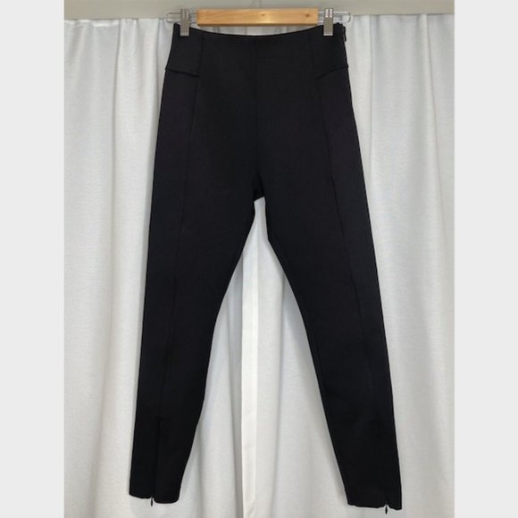 SOLD Witchery Black Scuba Pants Size 8 Ankle Zip Fitted Skinny Elastic Waist - Picture 2 of 16